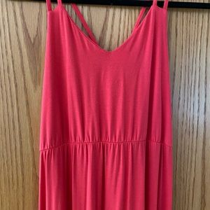 Red maxi dress